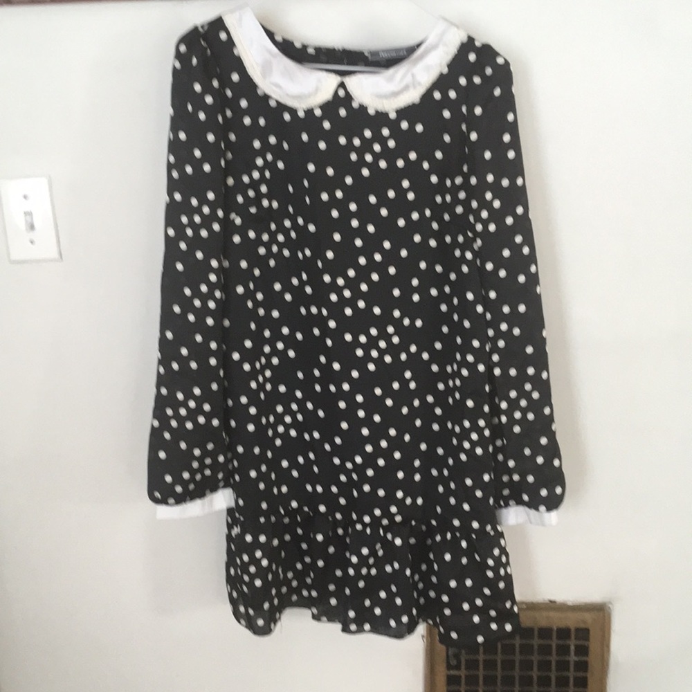 ModCloth black and white polka dot dress Medium